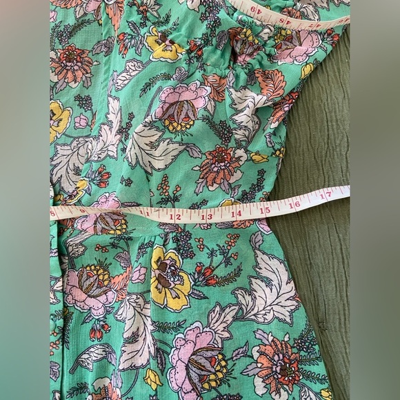 Free People Earthfolk green combo spring floral boho maxi dress - Picture 11 of 12